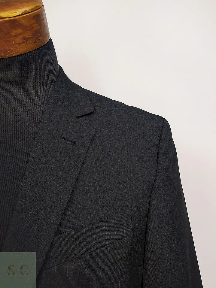 Blazer Biaggini Plomo Rayas Poliéster Viscosa Talla M 6