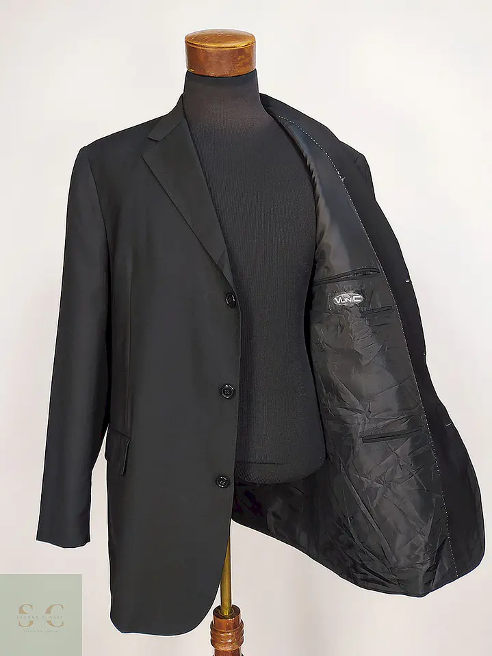 Blazer Vunic Formal Negro Poliéster Talla L 9