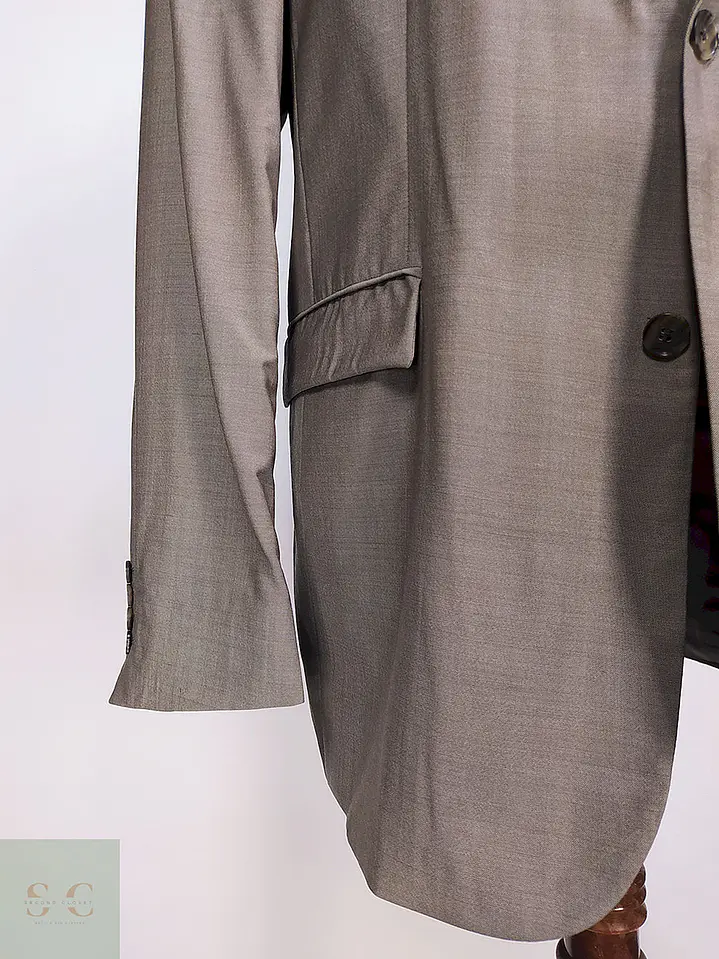 Blazer Strellson Café 100% Lana Virgen Super 100 Natural Stretch Talla L 2