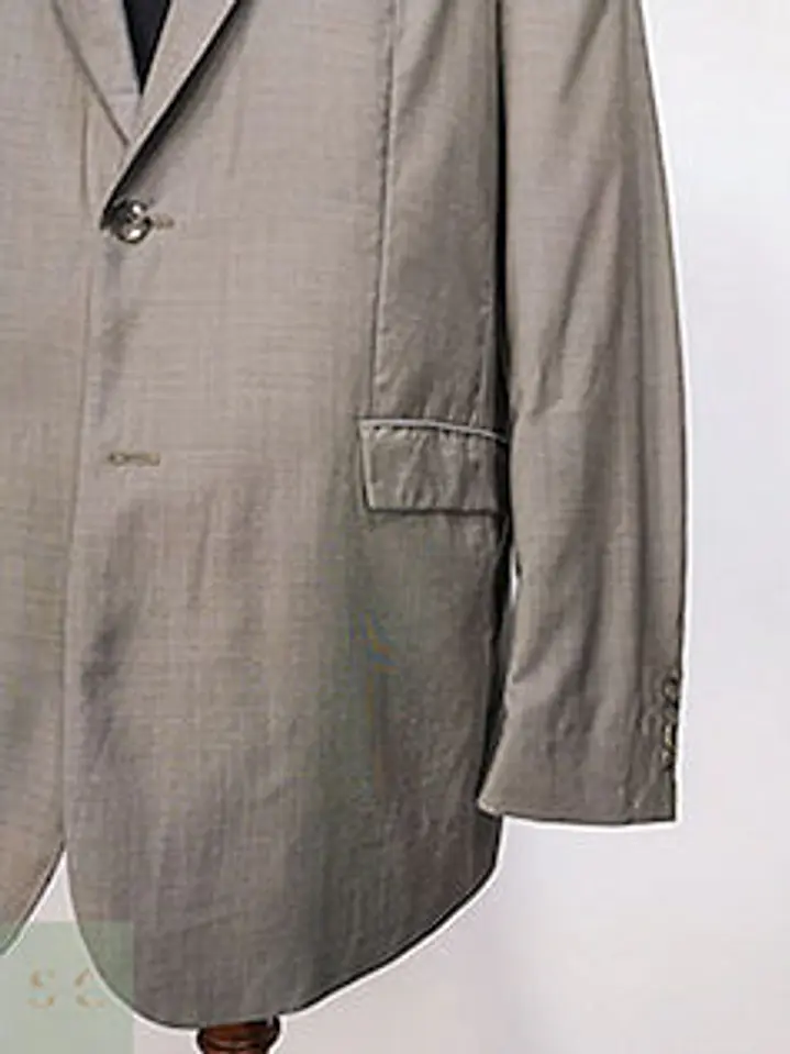 Blazer Strellson Café 100% Lana Virgen Super 100 Natural Stretch Talla L 3