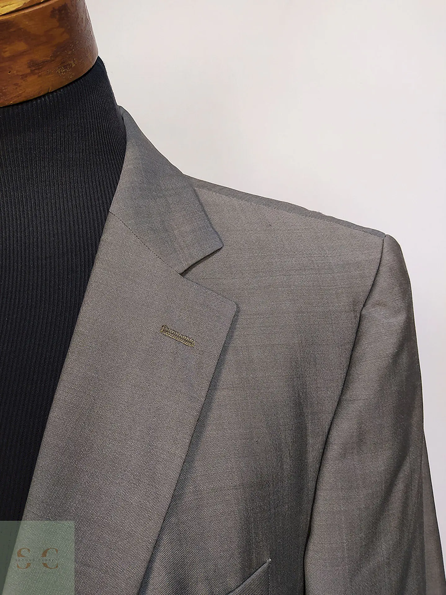 Blazer Strellson Café 100% Lana Virgen Super 100 Natural Stretch Talla L 6