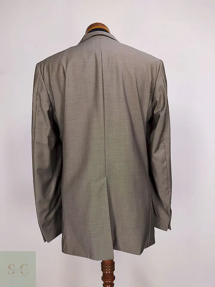 Blazer Strellson Café 100% Lana Virgen Super 100 Natural Stretch Talla L 13