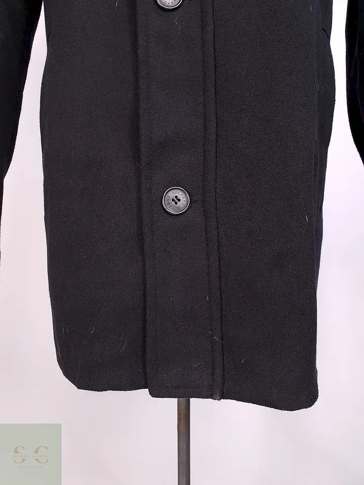 Abrigo Chaquetón Dockers Negro Mezcla Lana Talla M 3