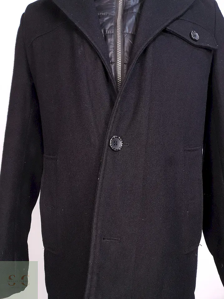 Abrigo Corto Negro Buffalo Mezcla Lana Talla SM 6