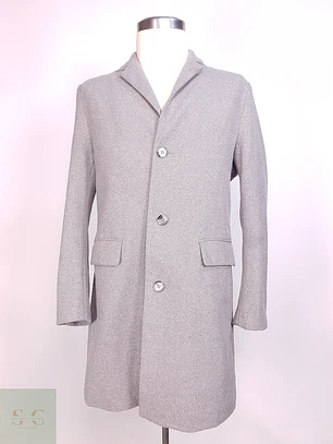 Abrigo Gris H&M Mezcla Lana Talla SM