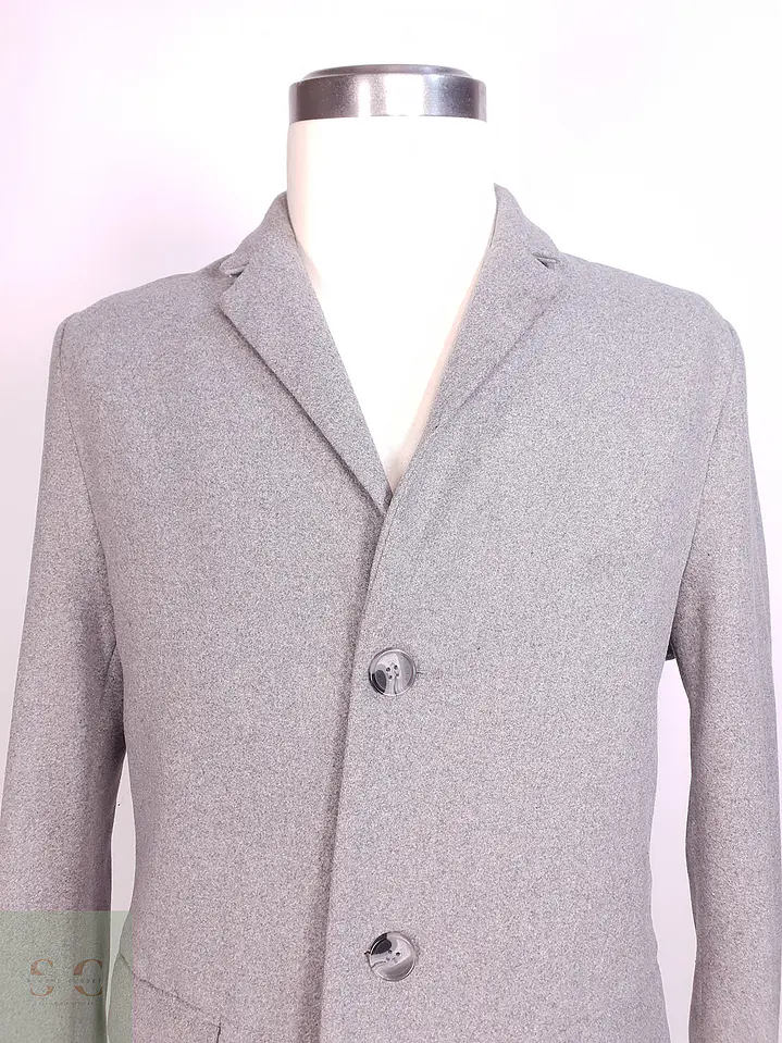 Abrigo Gris H&M Mezcla Lana Talla SM 2