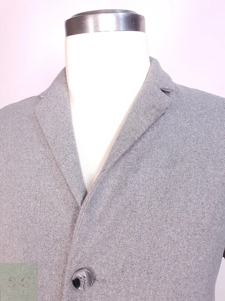 Abrigo Gris H&M Mezcla Lana Talla SM 11