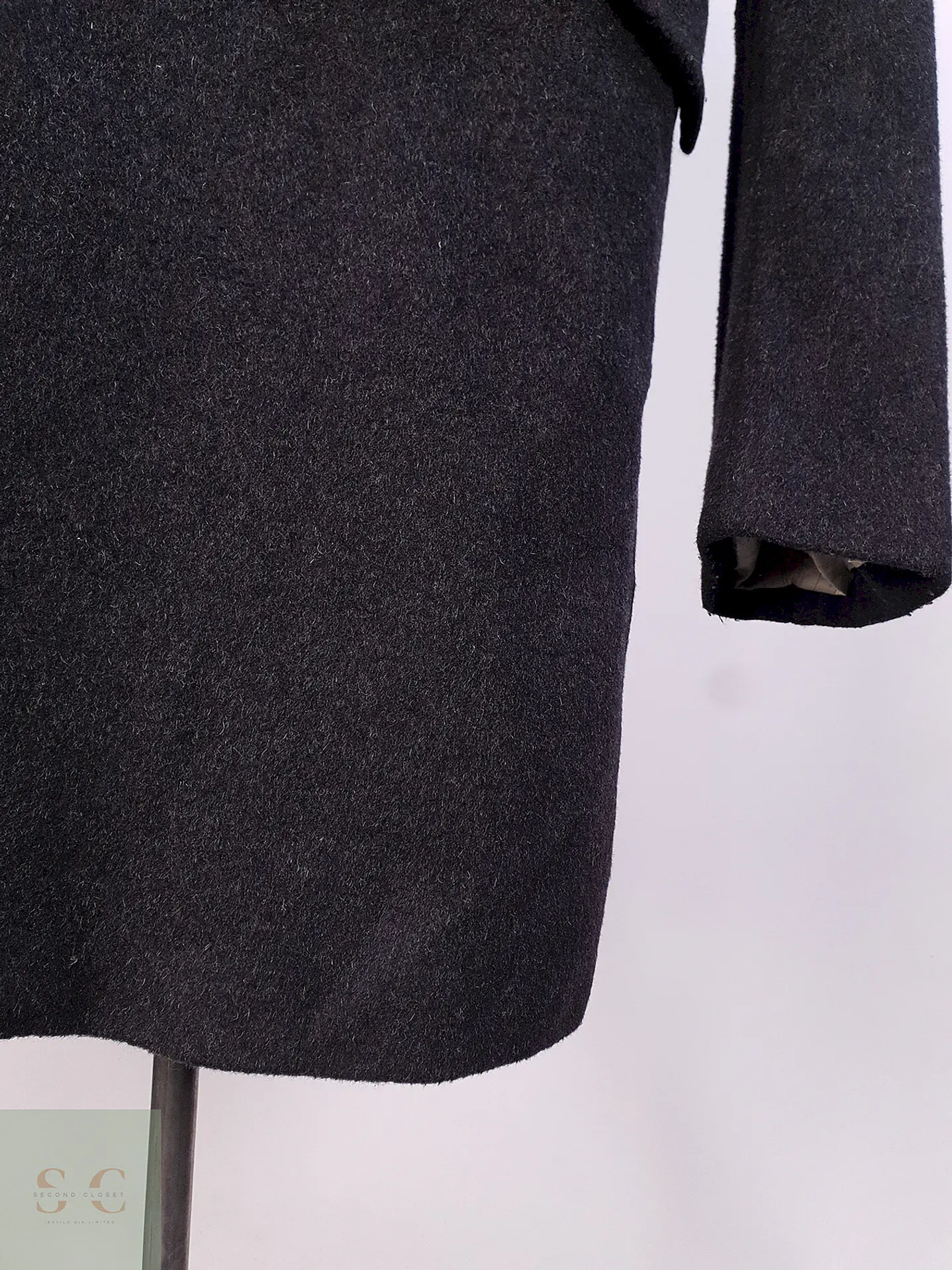 Abrigo Plomo Banana Republic Lana Cashmere Talla ML 6