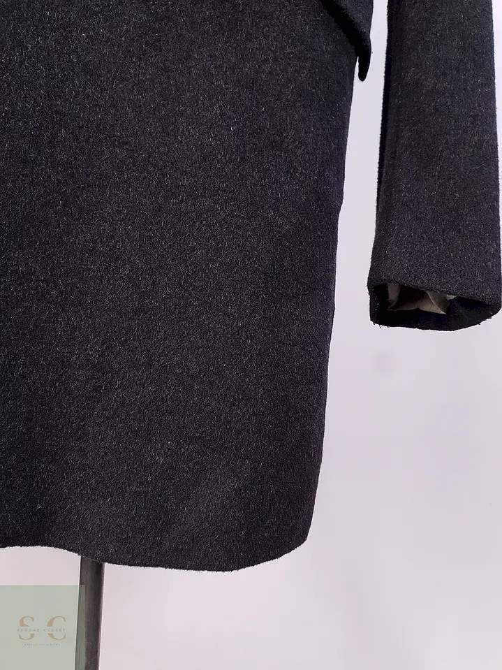 Abrigo Plomo Banana Republic Lana Cashmere Talla ML 6