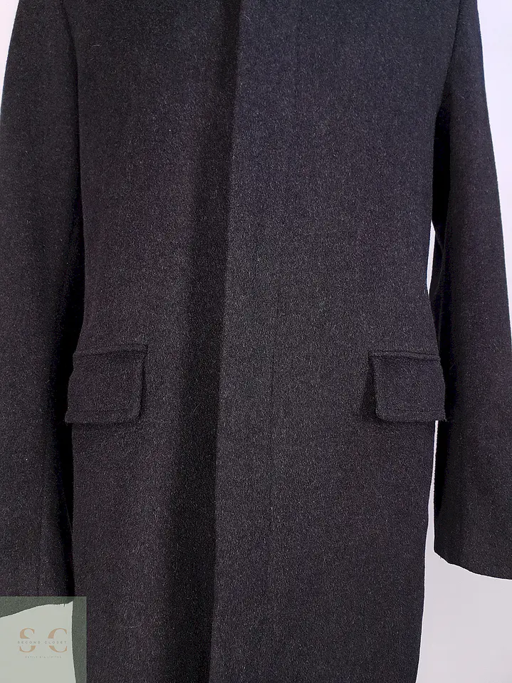 Abrigo Plomo Banana Republic Lana Cashmere Talla ML 8