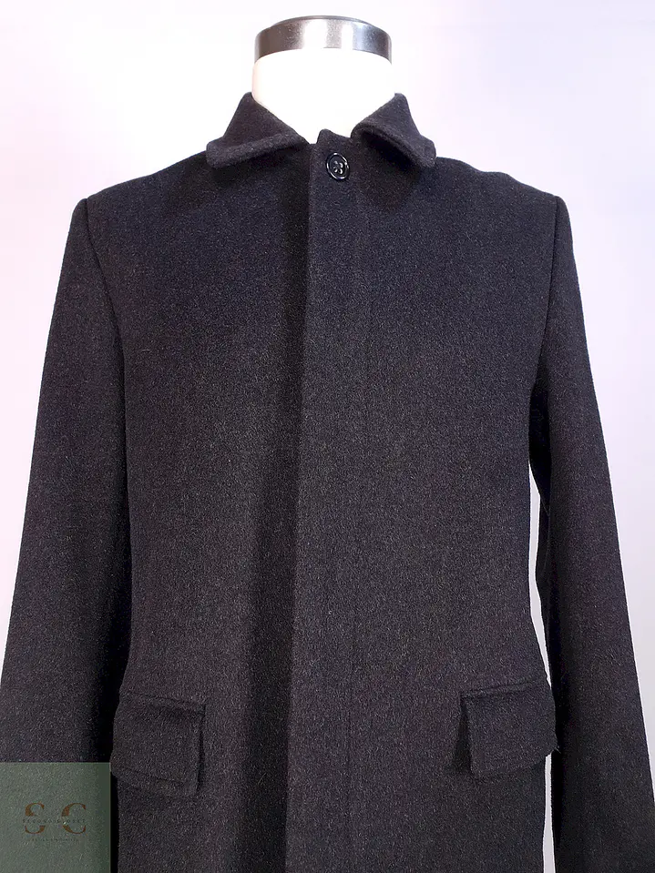 Abrigo Plomo Banana Republic Lana Cashmere Talla ML 4