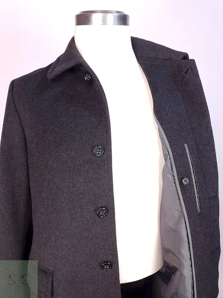 Abrigo Plomo Banana Republic Lana Cashmere Talla ML 10