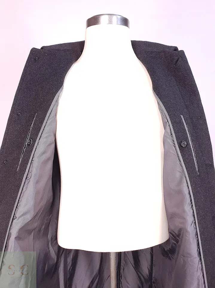 Abrigo Plomo Banana Republic Lana Cashmere Talla ML 11