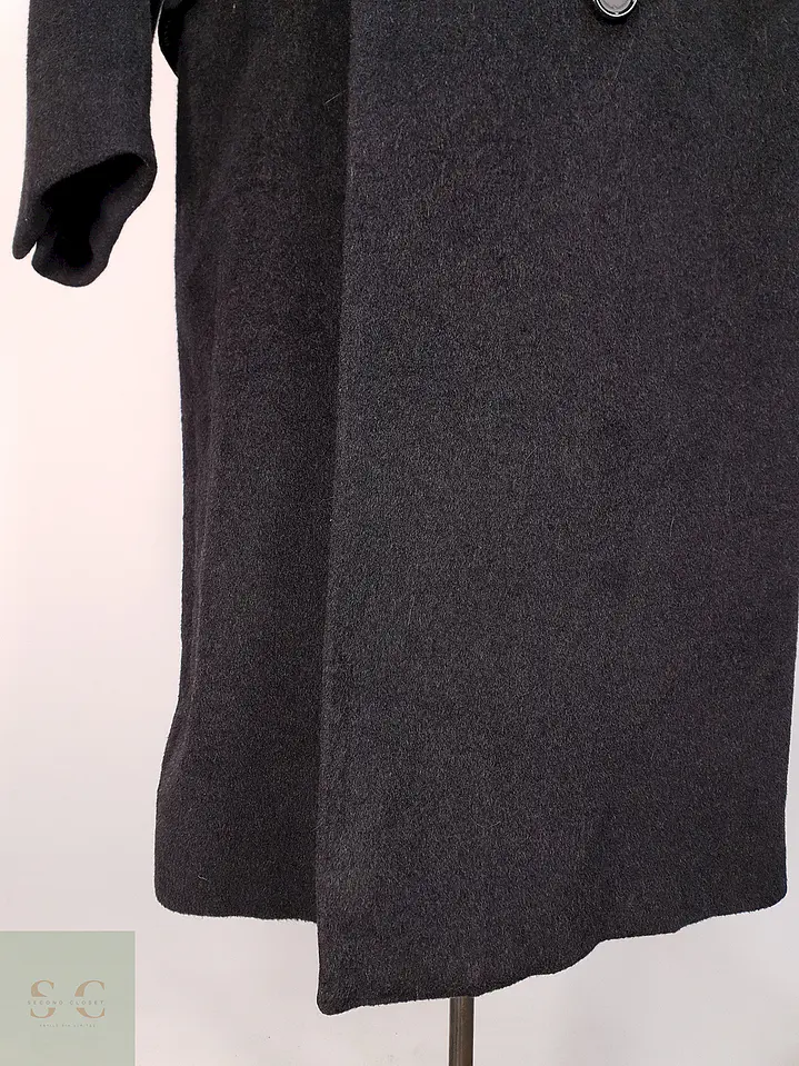 Abrigo Plomo Largo Adams Row Lana Cashmere Talla L 2