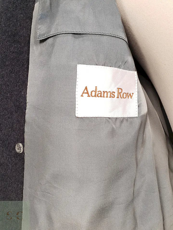 Abrigo Plomo Largo Adams Row Lana Cashmere Talla L 13