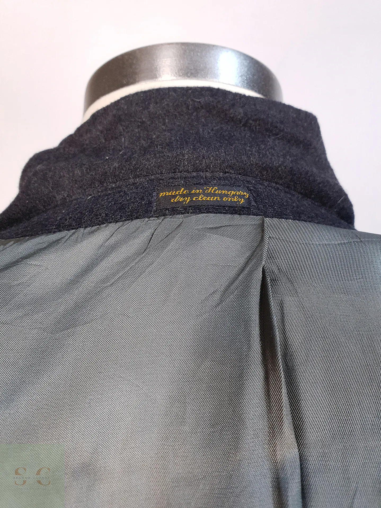 Abrigo Plomo Largo Adams Row Lana Cashmere Talla L 17
