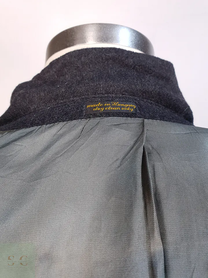 Abrigo Plomo Largo Adams Row Lana Cashmere Talla L 17