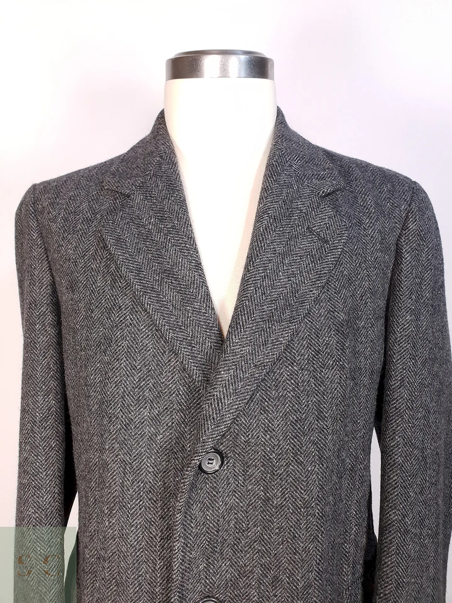 Abrigo Vintage GFOX Plomo 100% Lana Virgen Talla L 6