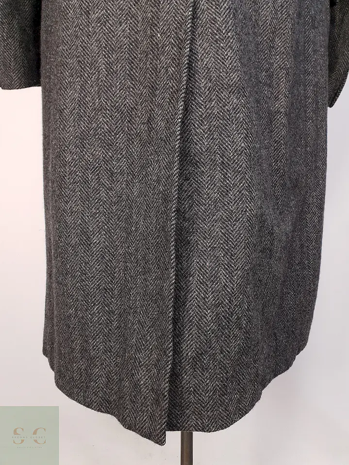 Abrigo Vintage GFOX Plomo 100% Lana Virgen Talla L 16
