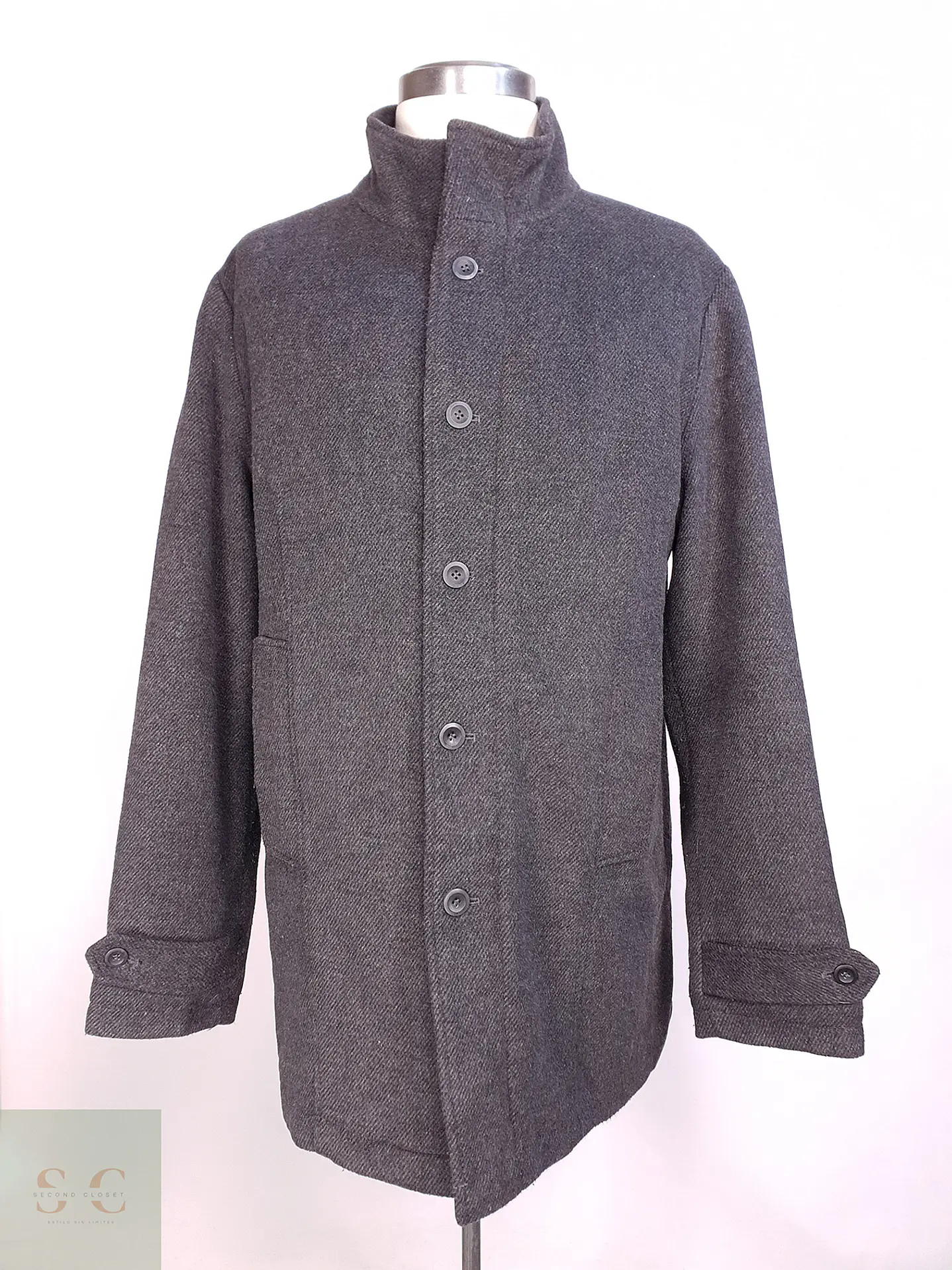 Abrigo Plomo TCM Mezcla Lana Talla XL 1