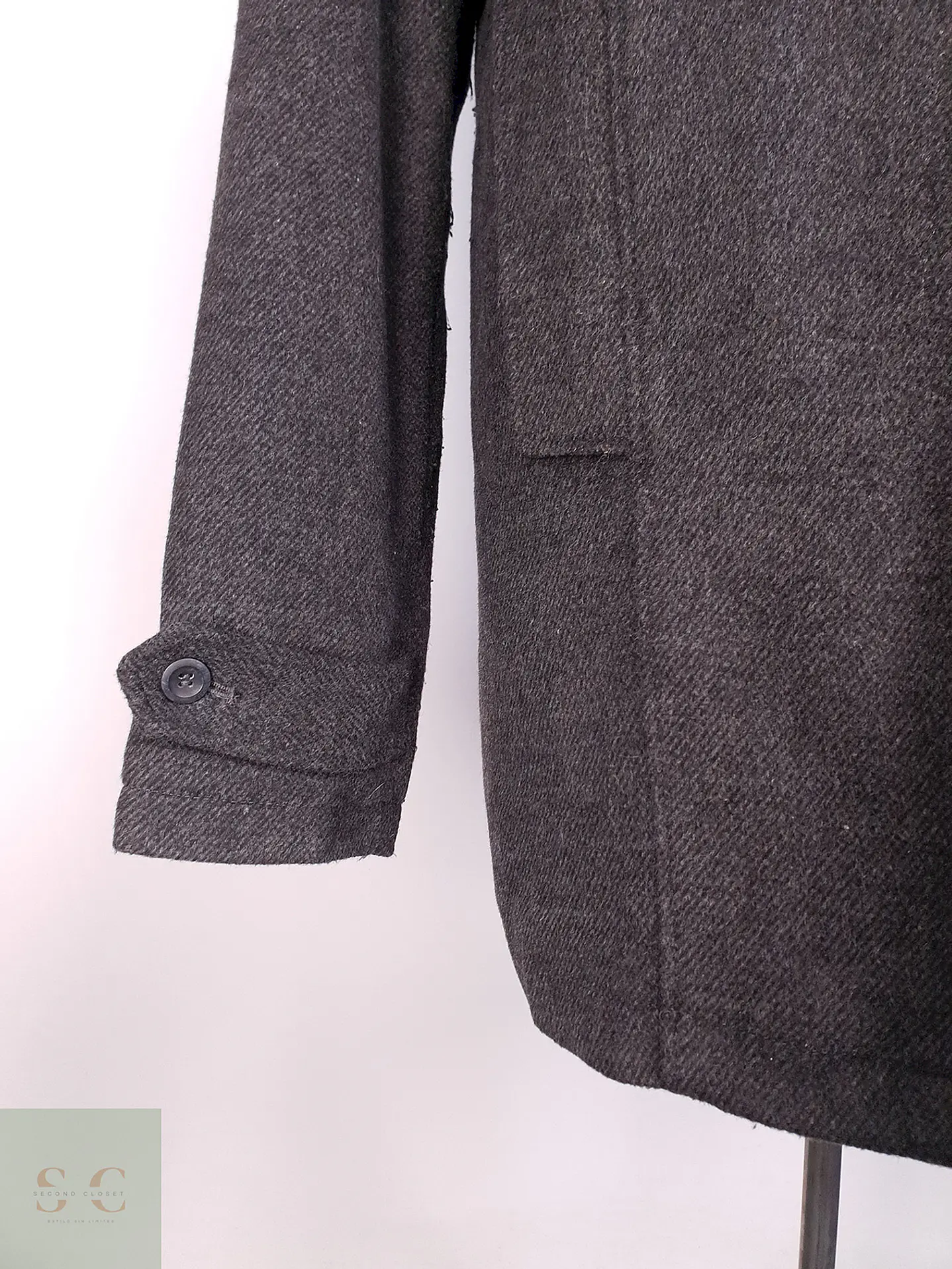 Abrigo Plomo TCM Mezcla Lana Talla XL 4