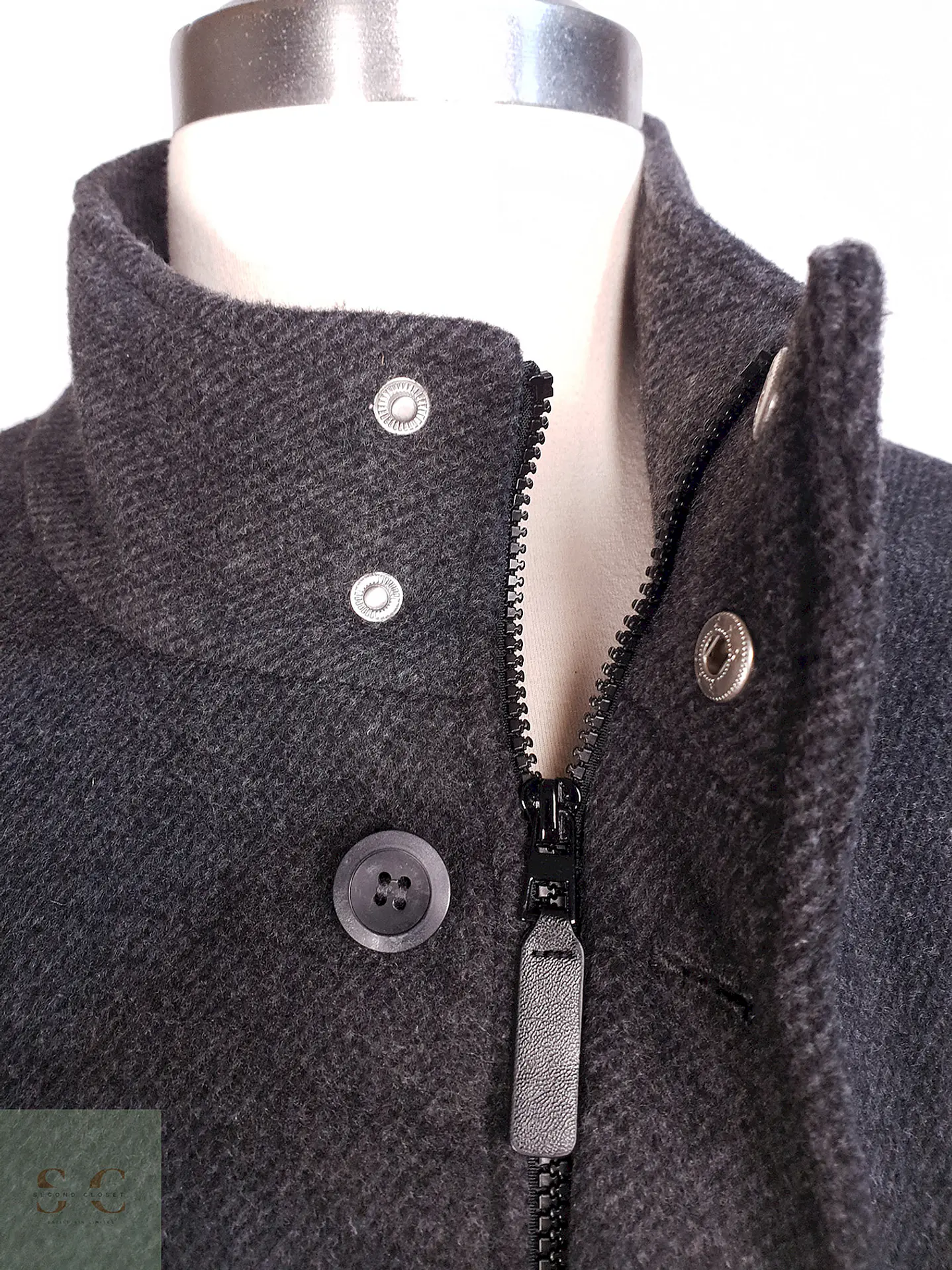 Abrigo Plomo TCM Mezcla Lana Talla XL 8