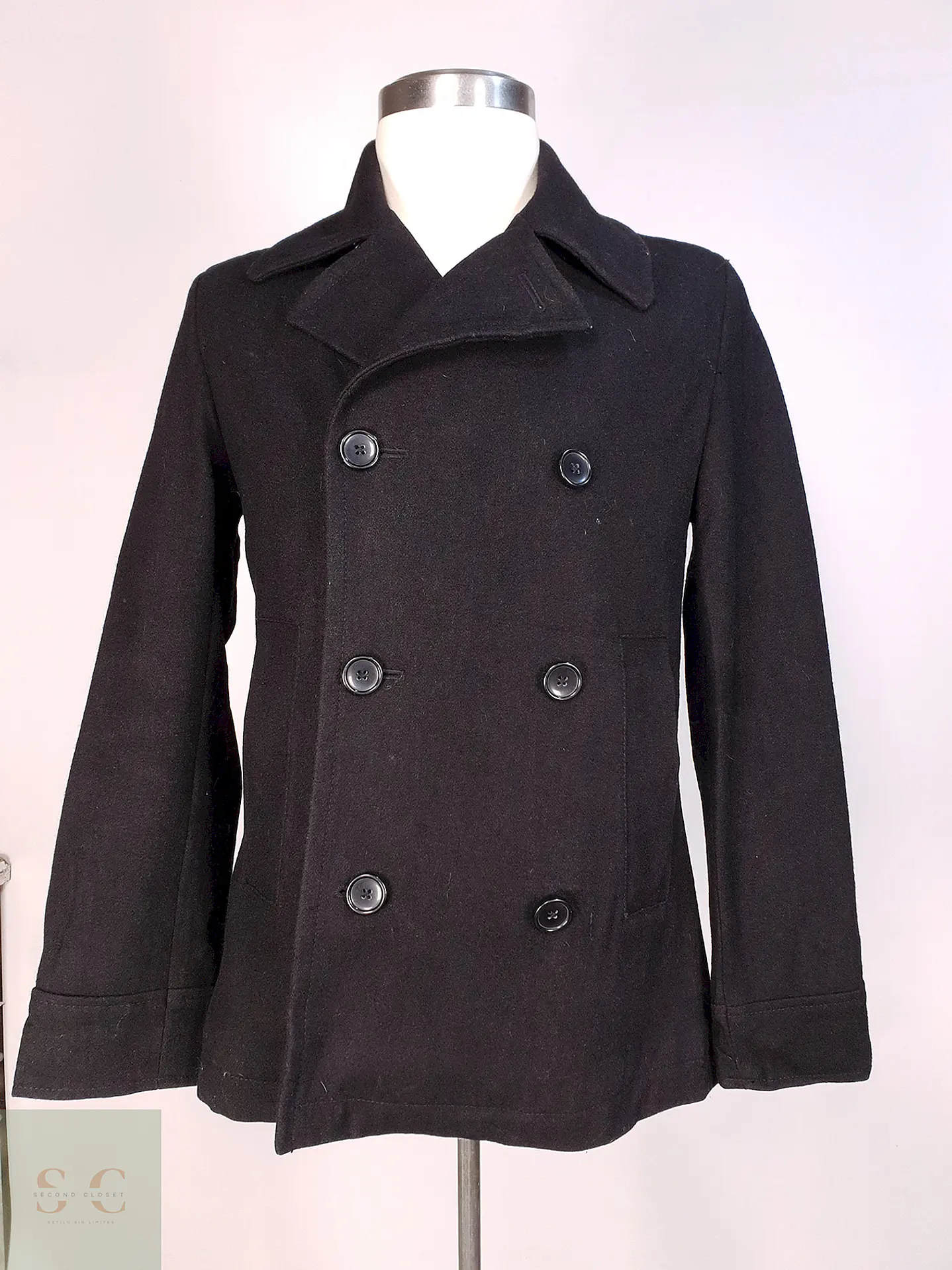 Marinero Negro Merona 60% Lana Talla S 1