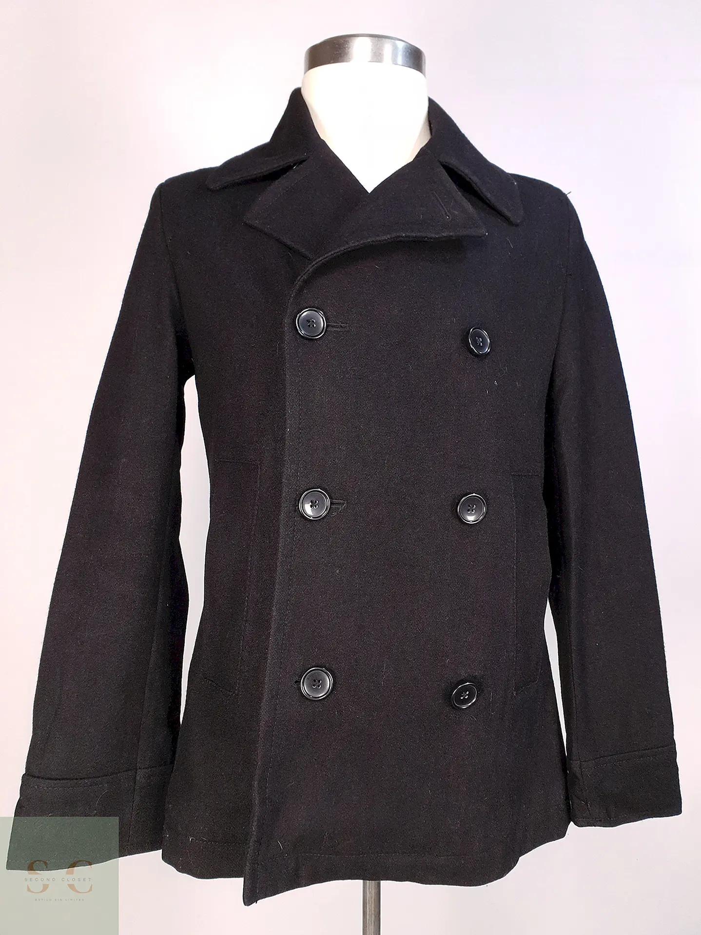 Marinero Negro Merona 60% Lana Talla S 2