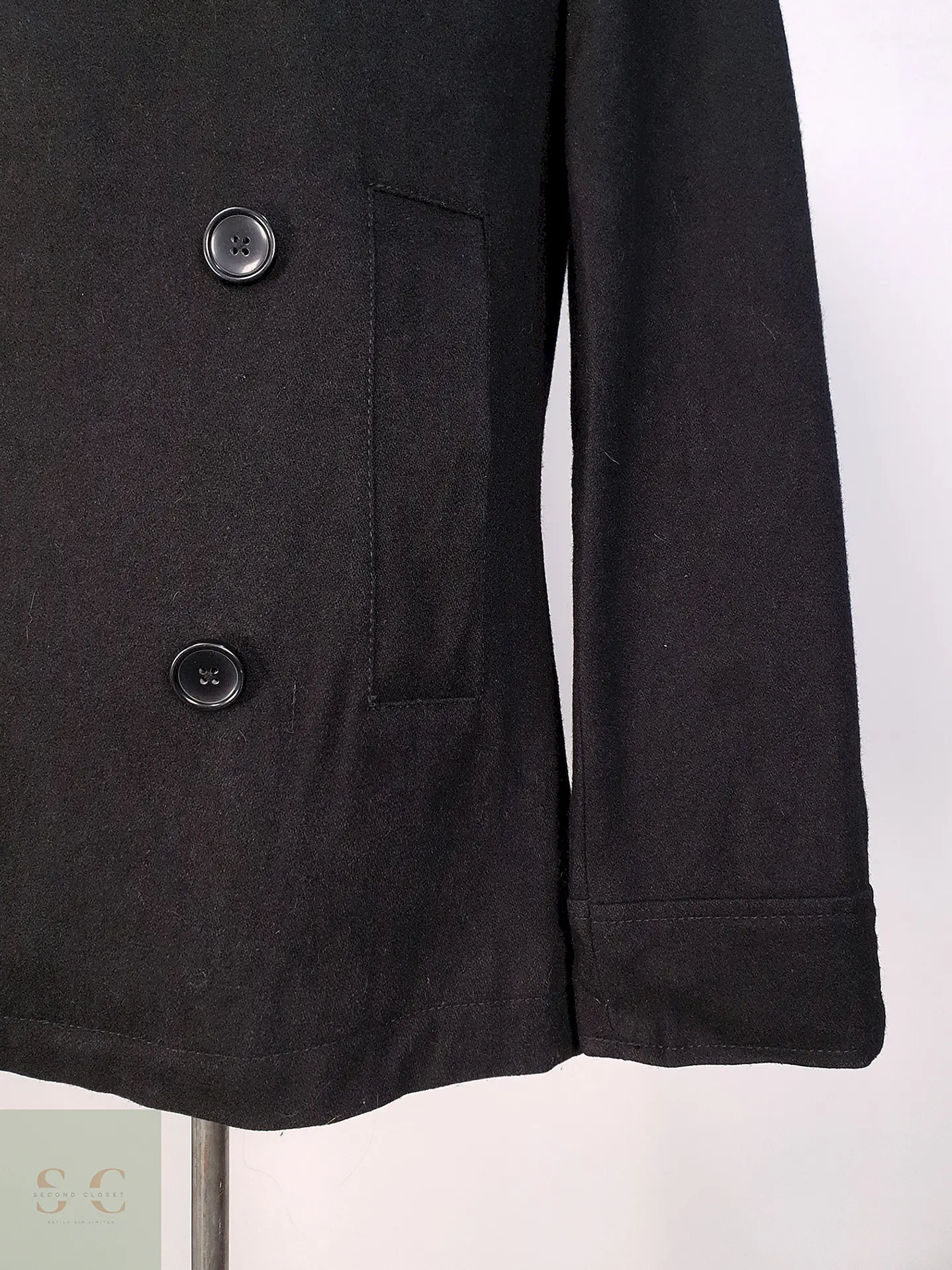 Marinero Negro Merona 60% Lana Talla S 5