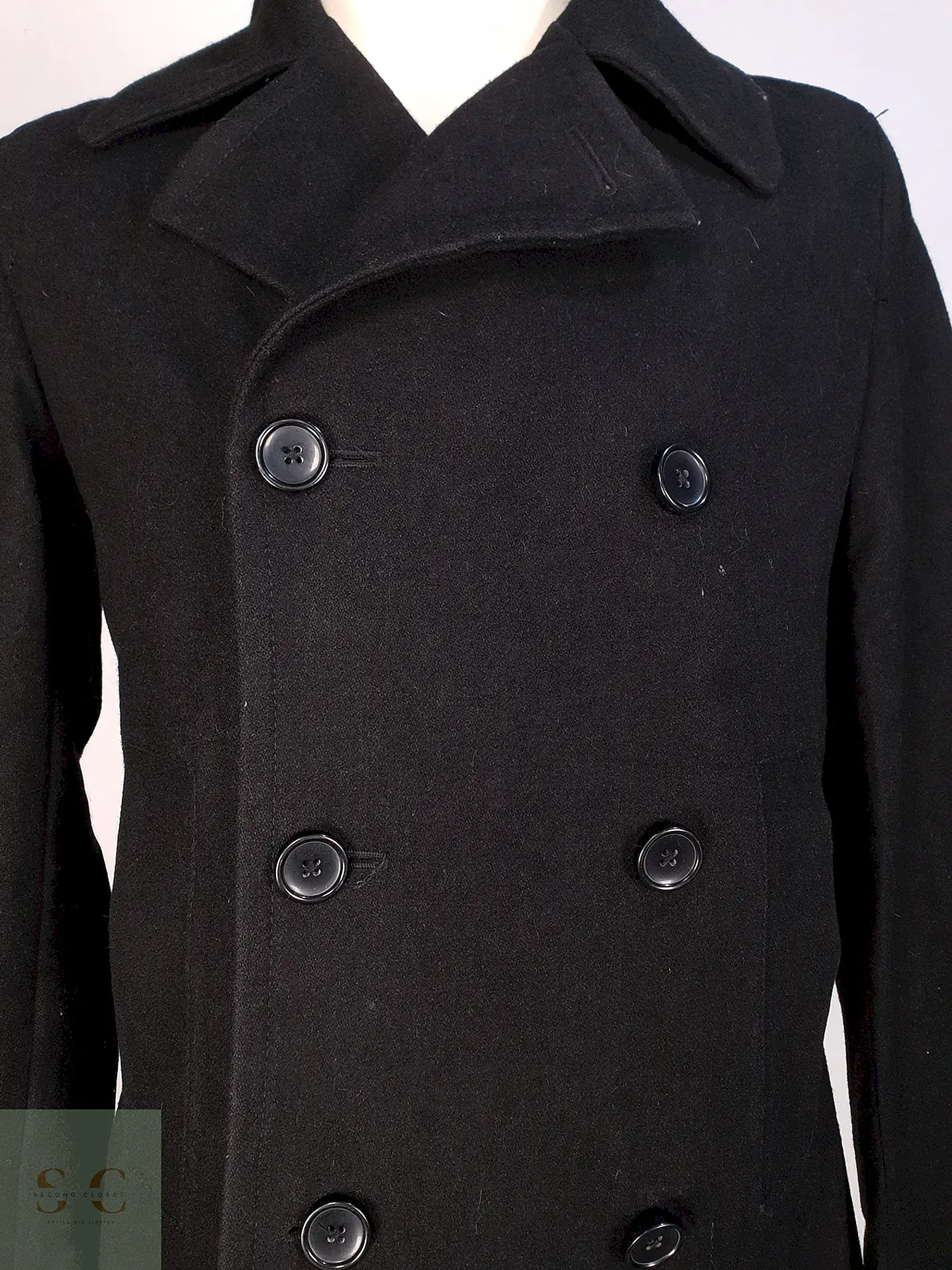 Marinero Negro Merona 60% Lana Talla S 7