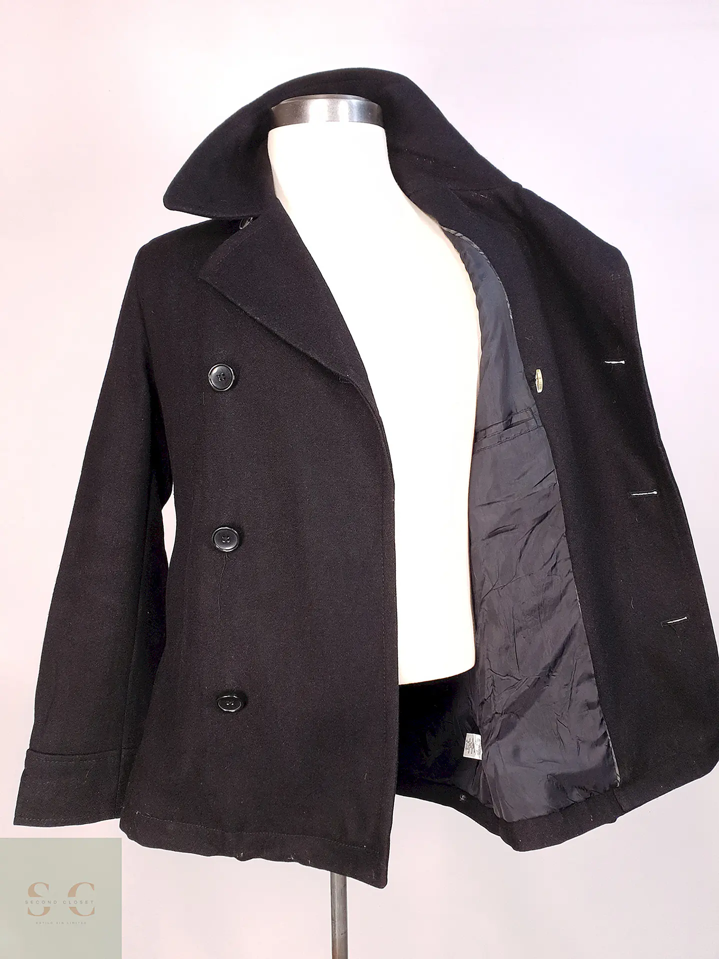 Marinero Negro Merona 60% Lana Talla S 12
