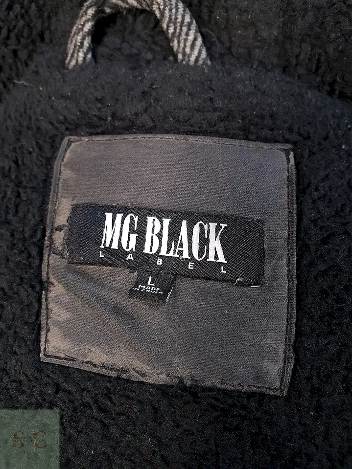 Abrigo con Gorro Plomo MG Black 50% Lana Talla L 13
