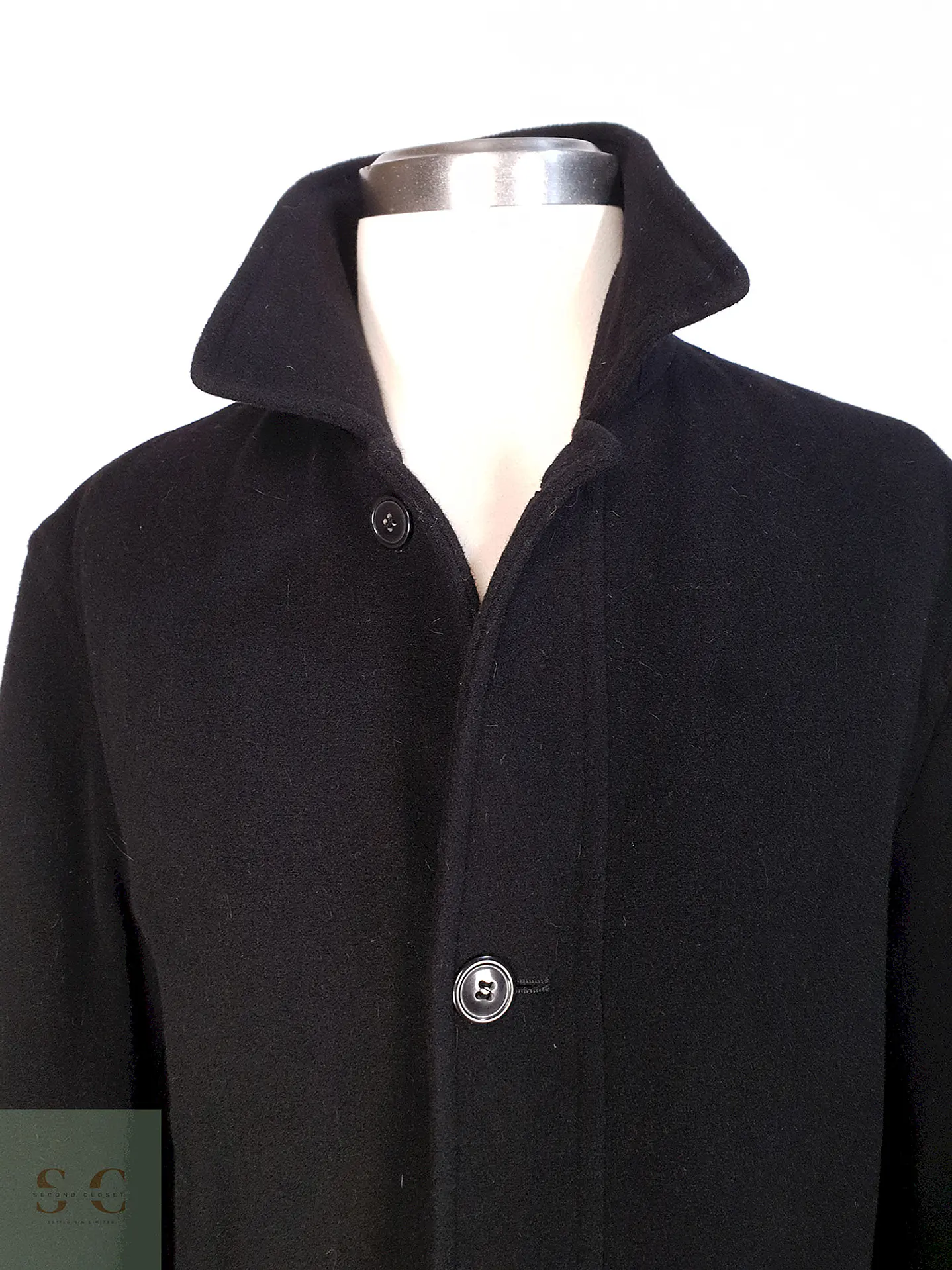 Abrigo Negro Lana Ralph Lauren Talla XL 7