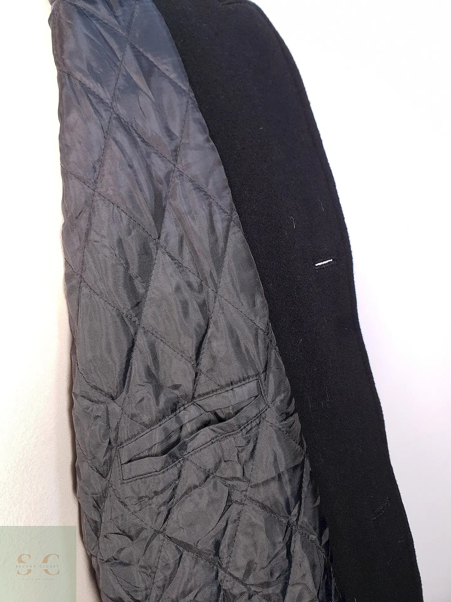 Abrigo Negro Lana Ralph Lauren Talla XL 9