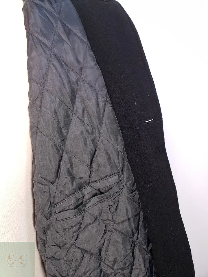 Abrigo Negro Lana Ralph Lauren Talla XL 9