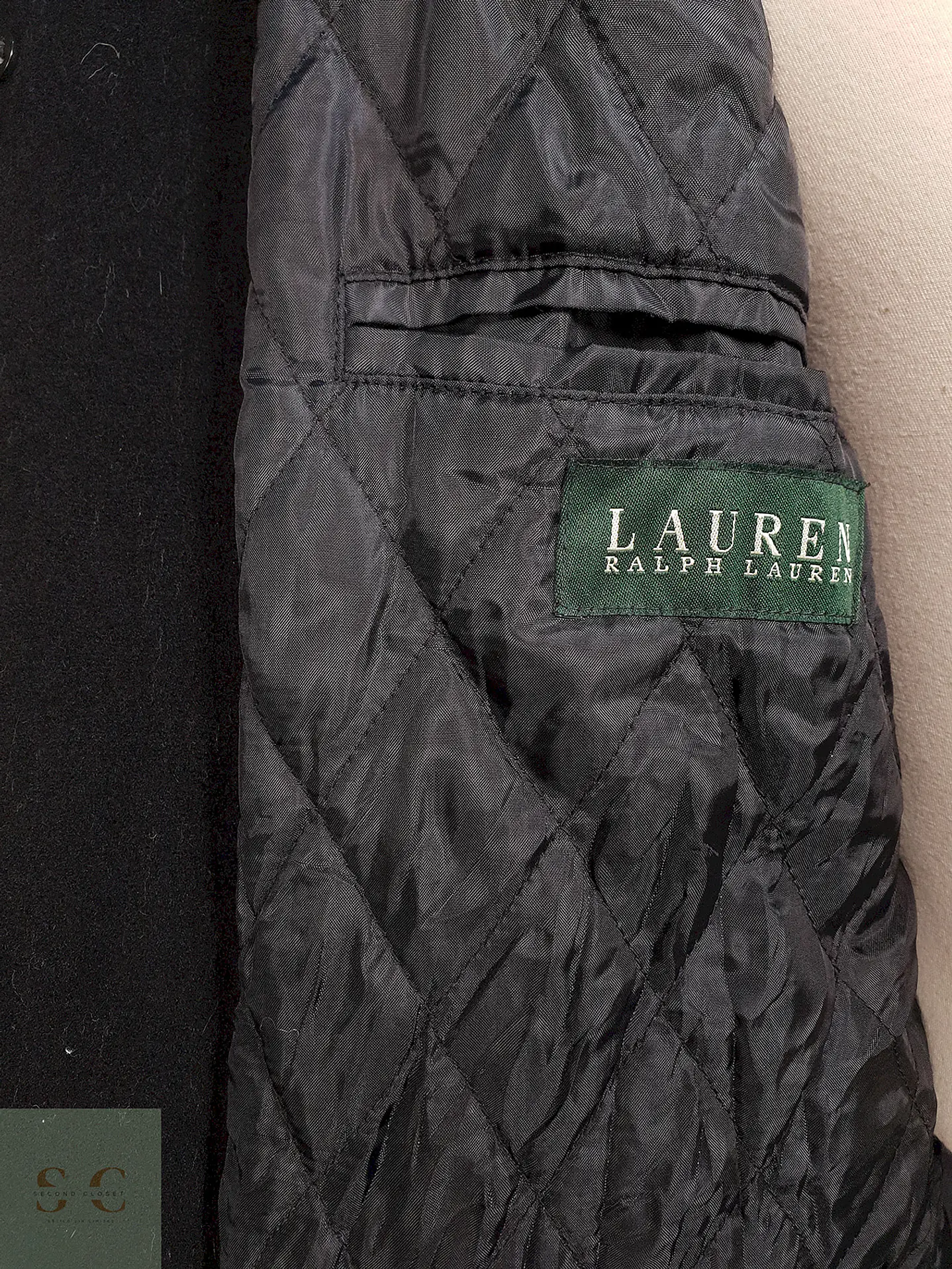 Abrigo Negro Lana Ralph Lauren Talla XL 11