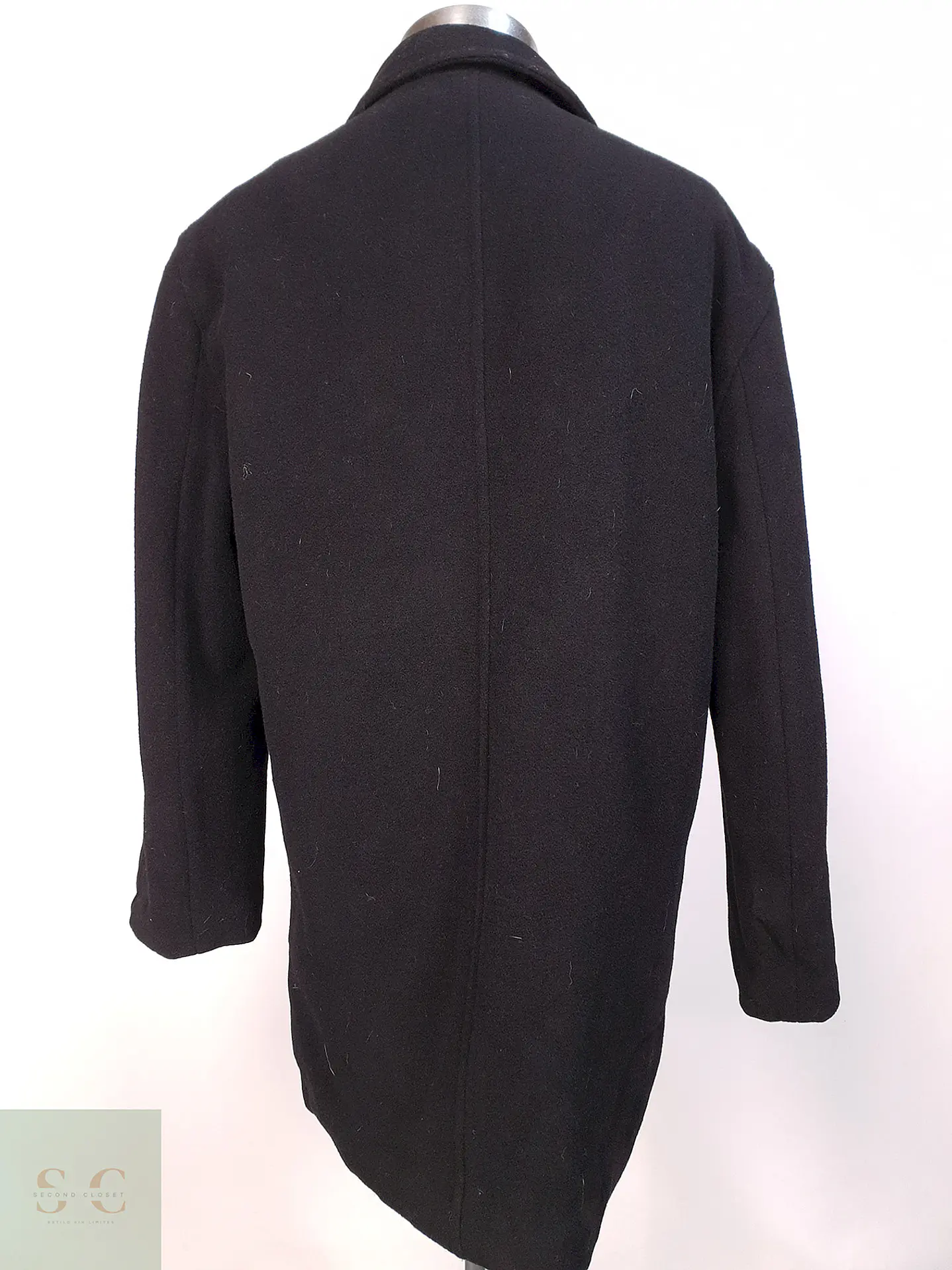 Abrigo Negro Lana Ralph Lauren Talla XL 13