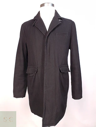 Abrigo Negro Kenneth Cole Lana Talla L