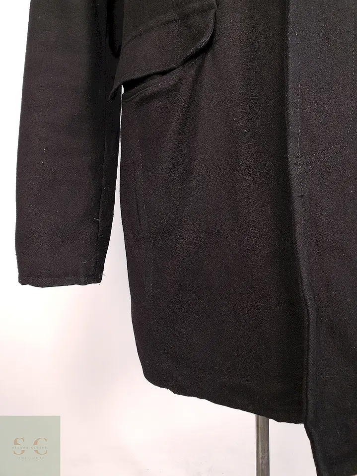 Abrigo Negro Kenneth Cole 55% Lana Talla L 2