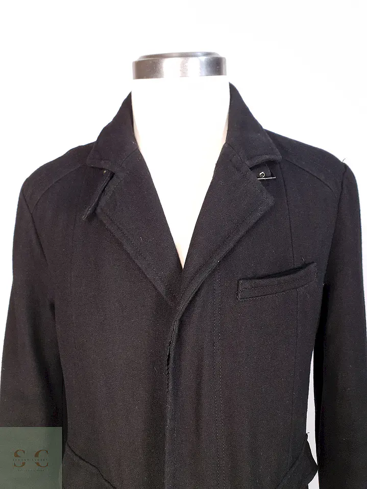 Abrigo Negro Kenneth Cole 55% Lana Talla L 5