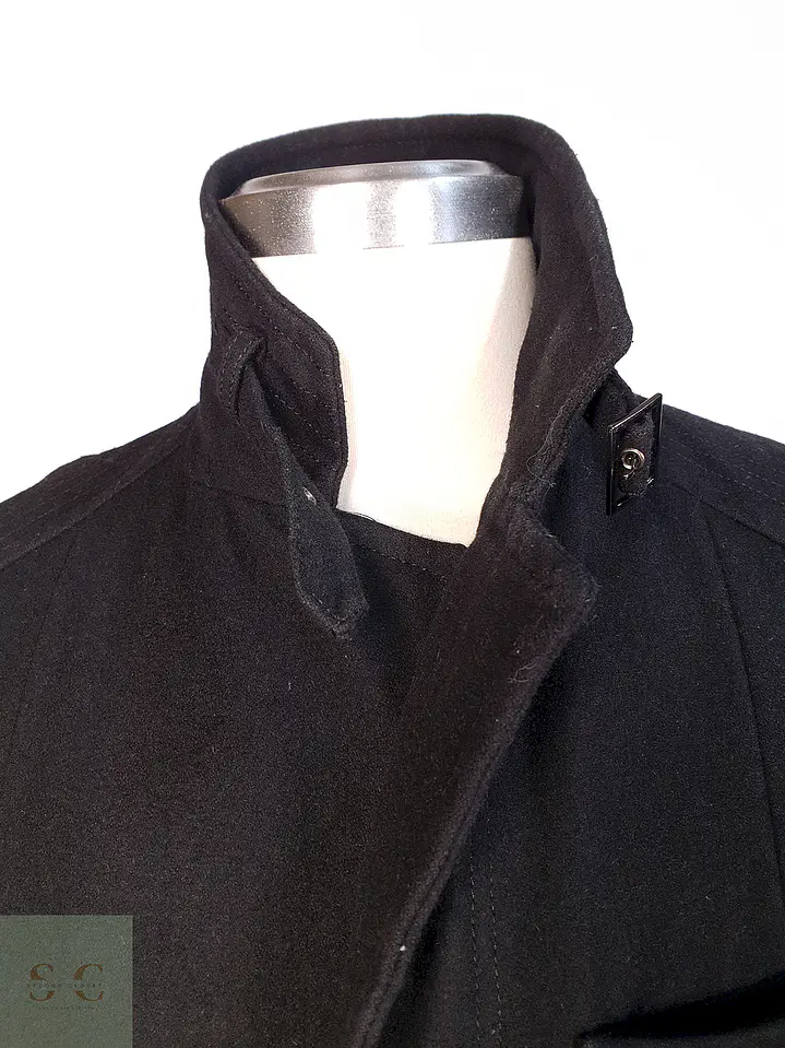 Abrigo Negro Kenneth Cole 55% Lana Talla L 6