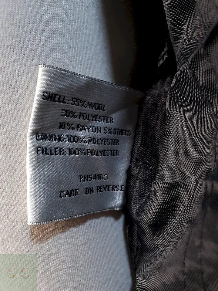 Abrigo Negro Kenneth Cole 55% Lana Talla L 7