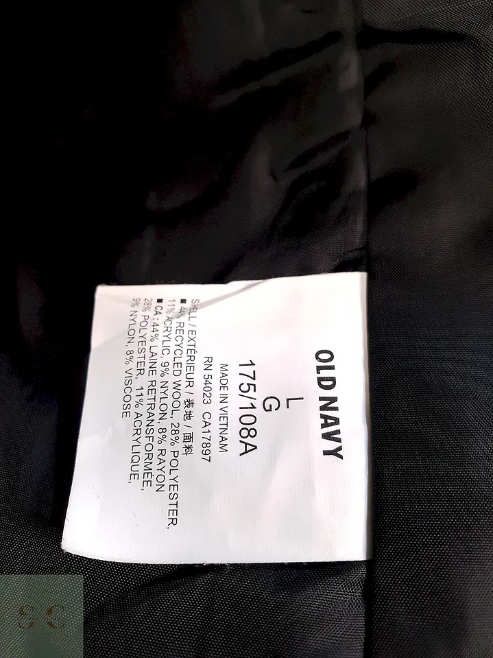 Marinero Negro Old Navy Lana Reciclada Talla L 7