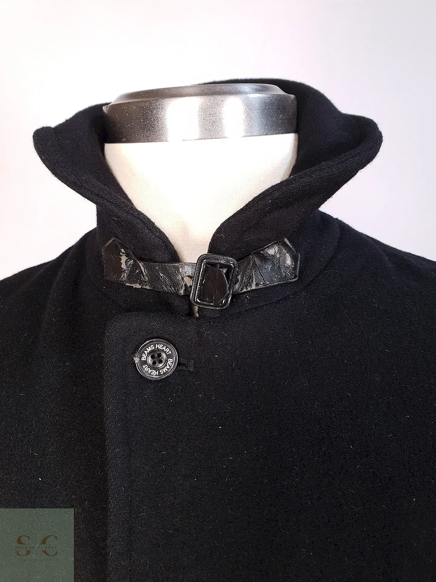 Abrigo Corto Beams Negro 70% Lana Talla SM 7