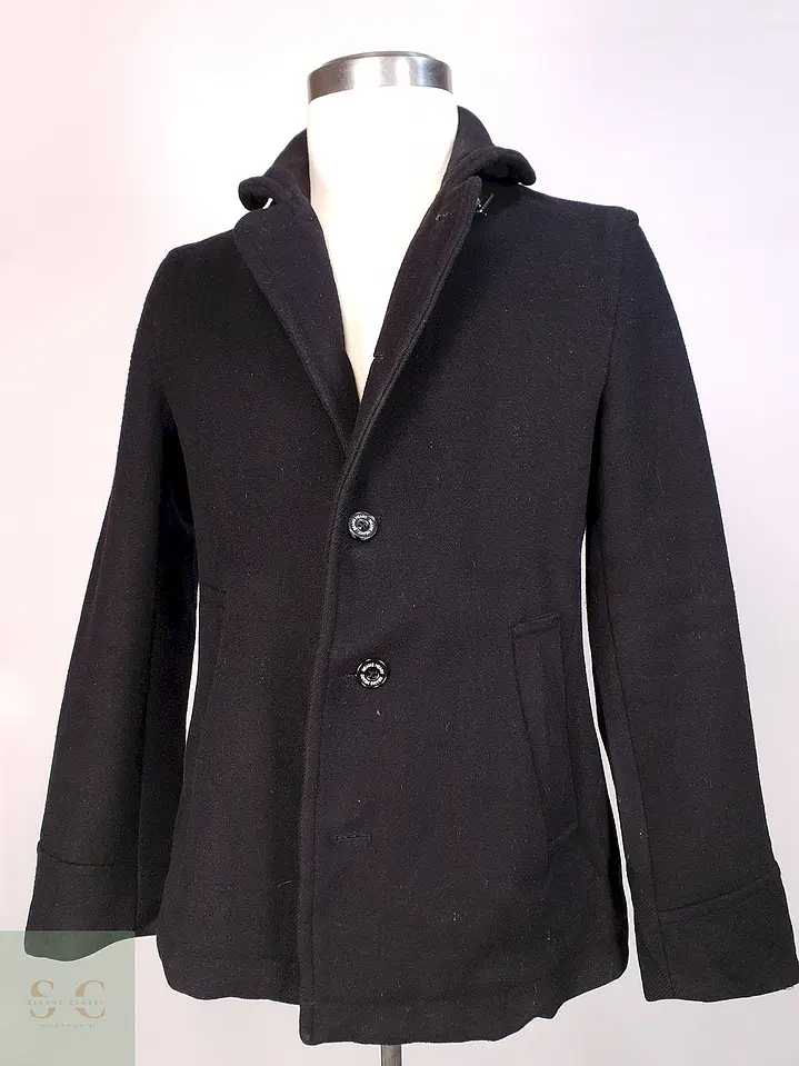 Abrigo Corto Beams Negro 70% Lana Talla SM 9