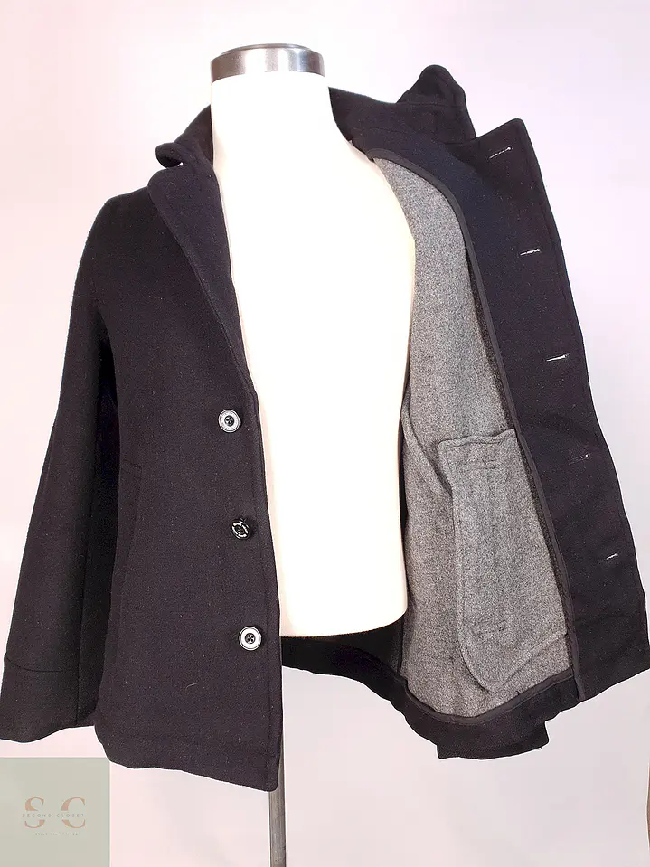 Abrigo Corto Beams Negro 70% Lana Talla SM 10