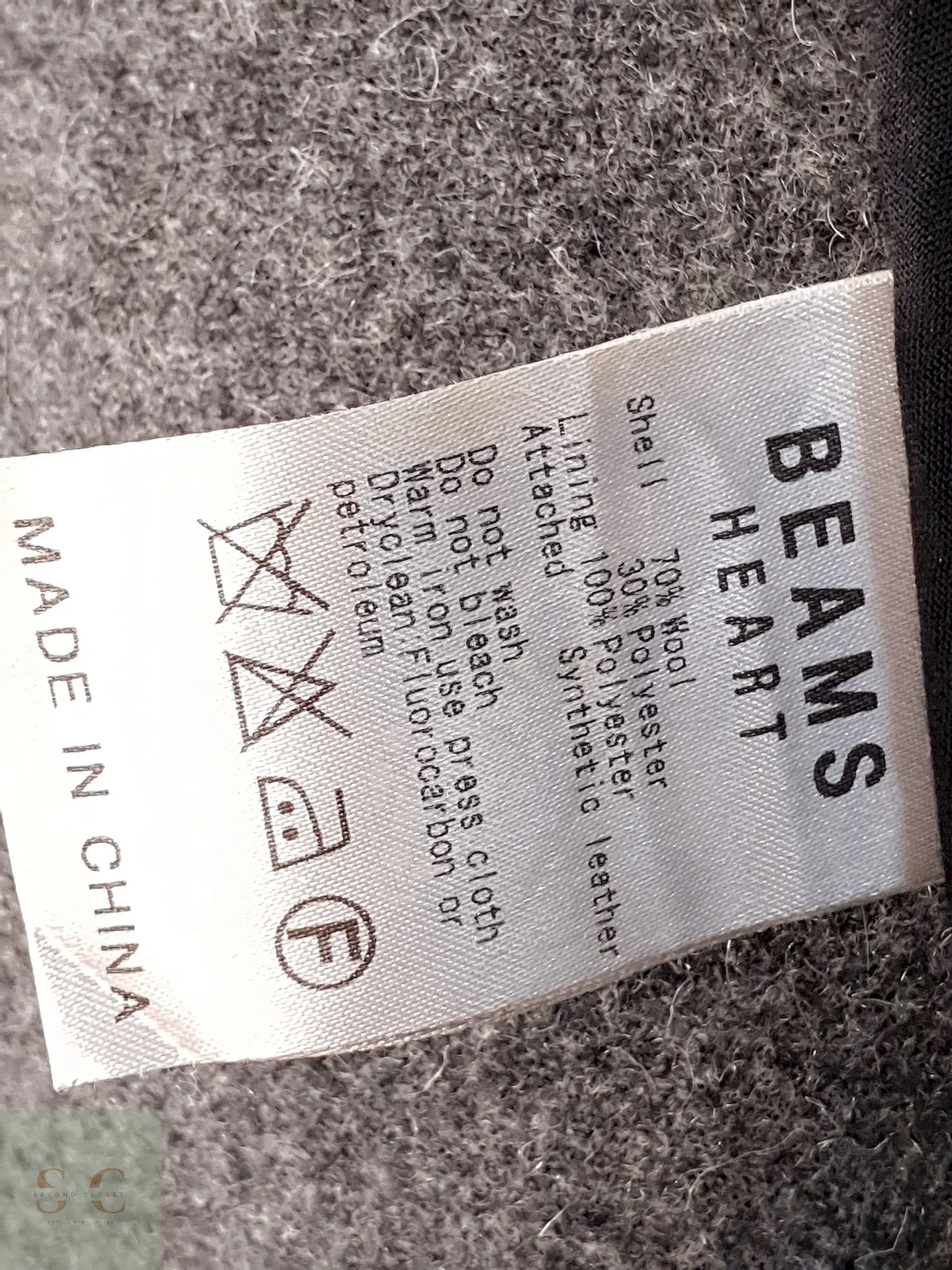 Abrigo Corto Beams Negro 70% Lana Talla SM 13