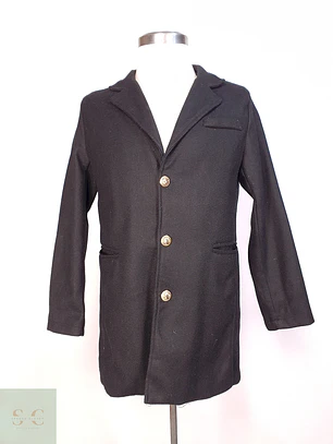 Abrigo Clásico Ligero Negro Talla SM