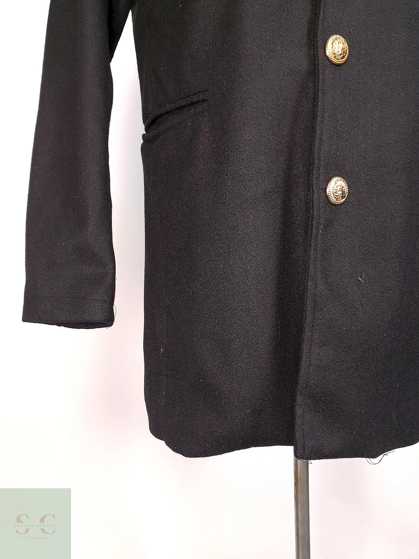 Abrigo Básico Ligero Negro Talla SM 7