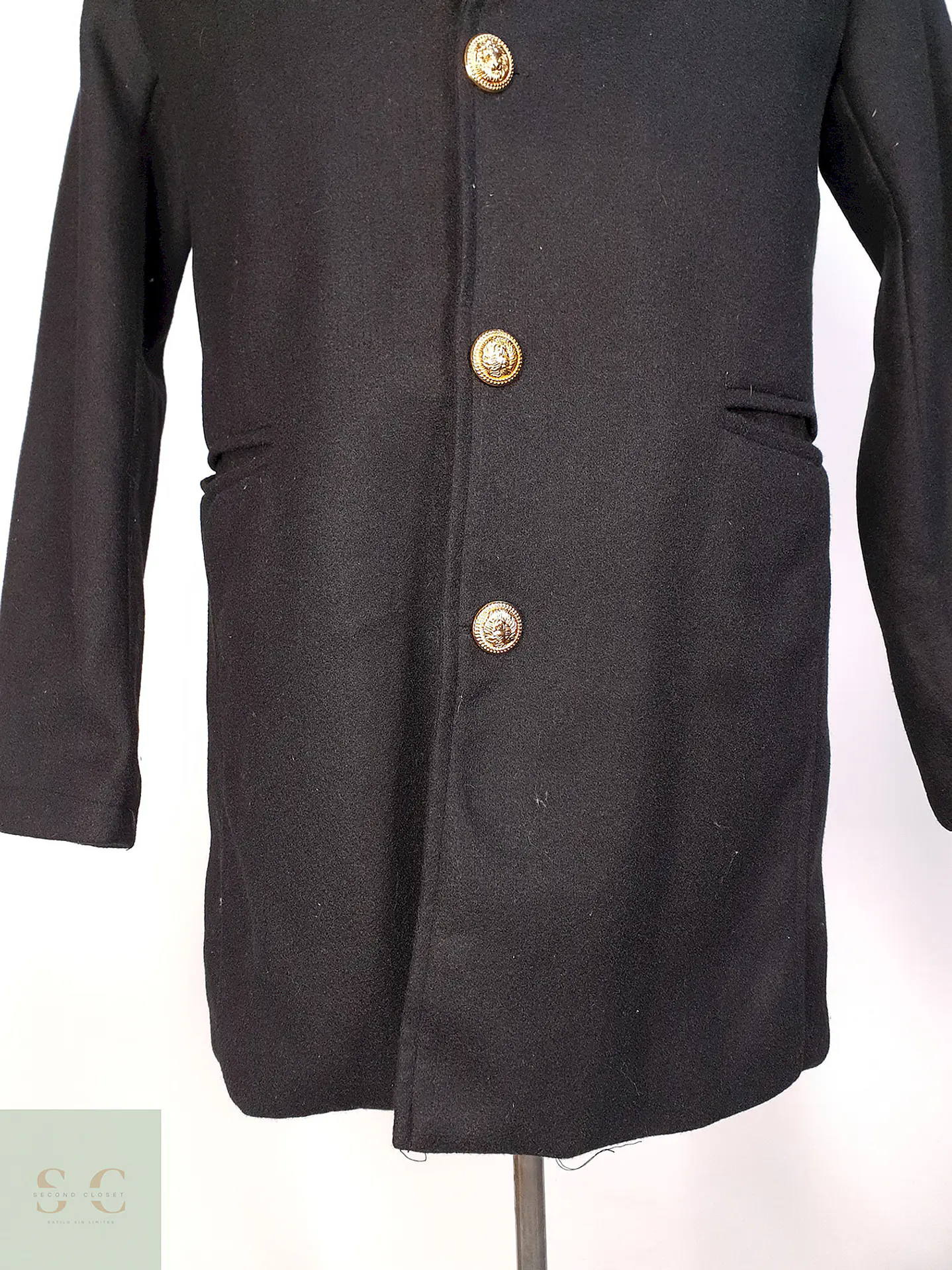 Abrigo Básico Ligero Negro Talla SM 8